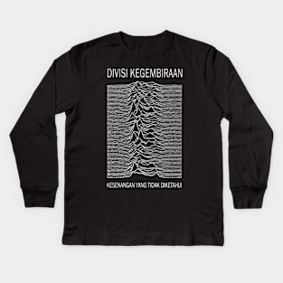 Divisi Kegembiraan Indonesia Version Parody [Dark] Kids Long Sleeve T-Shirt